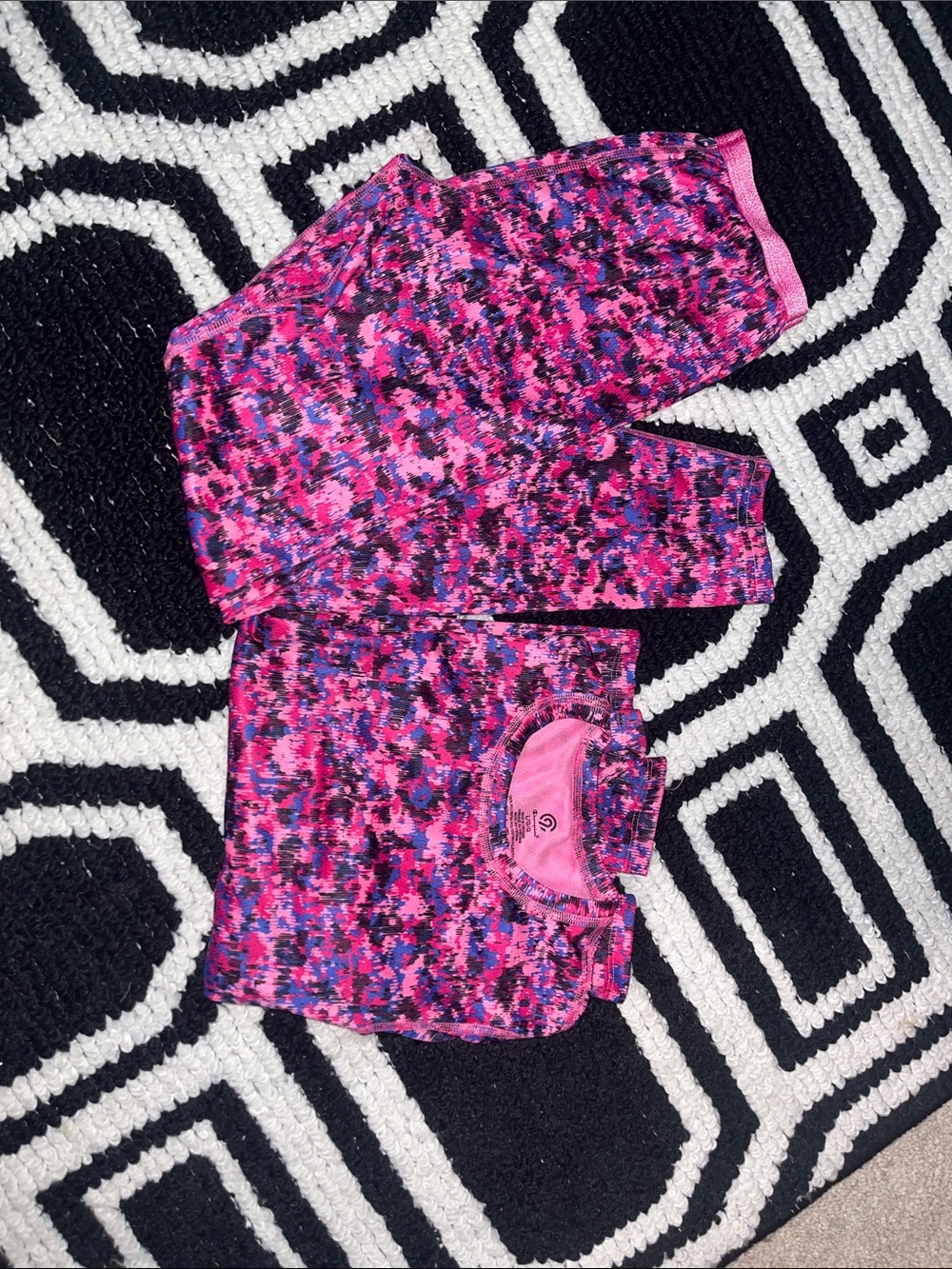 Champion Girls Pink Purple Blue Printed Pajama Set